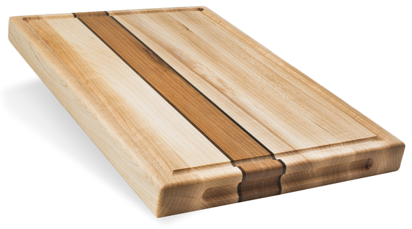 Maple Cutting Board w/Cherry Stripe - The Giving Table